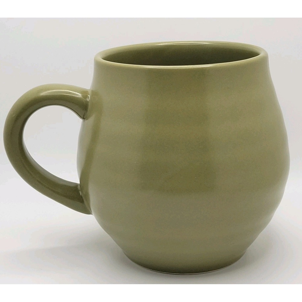DaySpring Stoneware Coffee Mug Olive Green Inspirational Strength Scripture 14oz - Picture 5 of 9